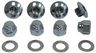 Rkr Sft End Plug & Nut Kit Sh Ihd Sportster Late 71 / L Chrome Plated Allen Screws Washers - Colony.8224-8