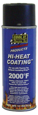 Hi-Heat Coating Spray Paint Use On Metal Or Exhaust Wrap Satin Black 11 Oz Can Mfg12001