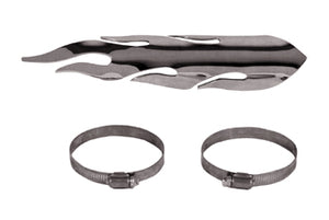 Exhaust Shield Universal Flaming 1-3 / 4" To 2-1 / 2" Od Exh Pipes 11-1 / 2" Long W / Mounting Clamps