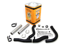 Load image into Gallery viewer, Black Replica Panhead Exhaust Header Kit 1948 / 1957 FL