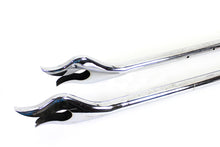 Load image into Gallery viewer, 31 Straight Flame Exhaust Pipe Extension Set Chrome 0 /  Custom application for 1-3/4 pipes"