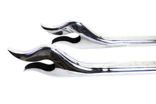 Load image into Gallery viewer, 31 Straight Flame Exhaust Pipe Extension Set Chrome 0 /  Custom application for 1-3/4 pipes"