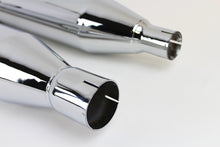 Load image into Gallery viewer, 32 Chrome Muffler Set with Black Tapered End Tips 2017 / UP FLT
