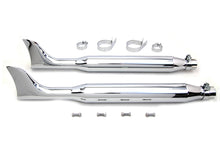 Load image into Gallery viewer, Chrome Fishtail Muffler Kit 30 0 /  Custom application for 1-3/4 exhaust pipes"0 /  Custom application for 1-3/4 exhaust pipes"