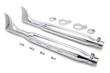 Load image into Gallery viewer, Chrome Fishtail Muffler Kit 30 0 /  Custom application for 1-3/4 exhaust pipes"0 /  Custom application for 1-3/4 exhaust pipes"