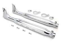 Load image into Gallery viewer, Chrome Fishtail Muffler Kit 30 0 /  Custom application for 1-3/4 exhaust pipes"0 /  Custom application for 1-3/4 exhaust pipes"