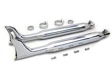 Load image into Gallery viewer, Chrome Fishtail Muffler Kit 30 0 /  Custom application for 1-3/4 exhaust pipes"0 /  Custom application for 1-3/4 exhaust pipes"