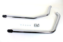 Load image into Gallery viewer, Drag Pipe Set Straight Cut End with Black Tips 1984 / 1999 FXST