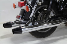 Load image into Gallery viewer, Wyatt Gatling Muffler Set with Black Long Tapered End Tips 1995 / 2016 FLT
