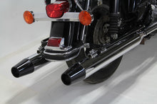 Load image into Gallery viewer, Wyatt Gatling Muffler Set with Black Long Tapered End Tips 1995 / 2016 FLT
