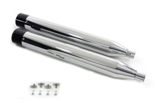 Load image into Gallery viewer, Wyatt Gatling Chrome Muffler Set with Black Gun Barrel Ends 1995 / 2016 FLT