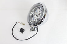 Load image into Gallery viewer, 5-3/4 Bates Style LED Headlamp Chrome 0 /  All models