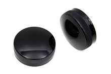 Load image into Gallery viewer, Replica Eaton Style Gas Cap Set Vented Black 1936 / 1940 EL 1941 / 1964 FL 1938 / 1948 UL