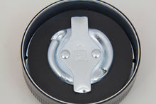 Load image into Gallery viewer, Replica Eaton Style Gas Cap Set Vented Black 1936 / 1940 EL 1941 / 1964 FL 1938 / 1948 UL