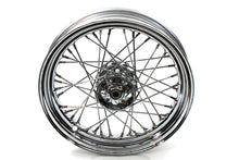 Load image into Gallery viewer, 16" x 3.00 Replica F-H Star Hub Wheel Chrome 1936 / 1940 EL 1941 / 1966 FL 1937 / 1948 UL 1936 / 1952 WL rear only