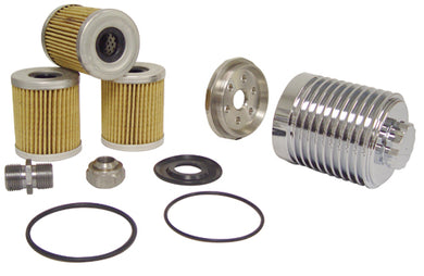 Oil Filter Cooler Kit Polished Big Twin 5 Spd 80 / Later & Sportster L84 / Later Inc 3 Filter Elements HD-Cxs2