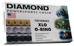 Chain Rear Xlo O-Ring Diamond Extra Length App-Cut Brass Plt Finish Size 530 120 Pitches