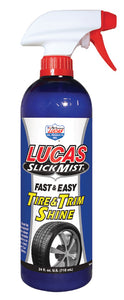 Slick Mist Tire & Trim Shine Restores Rubber Plastic Vinyl Leather Lucas#10513