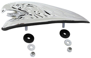 Fender Ornament Eagle Spirit Front Fender Die Cast All Chrome Plated W / Gasket Hardware Replaces HD 91569-89