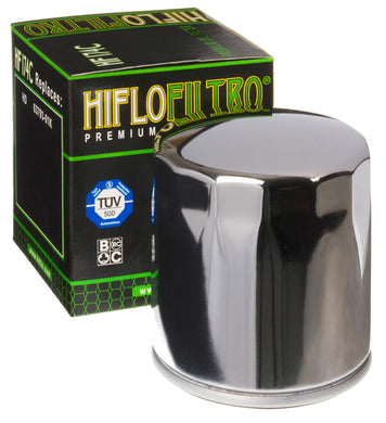 Oil Filter Hiflofiltro Chrome VRSC V-Rod 2002 / Later Chrome Finish