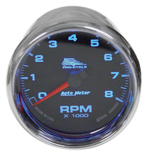 Load image into Gallery viewer, Tachometer 8000 Rpm Autometer Custom App Black Dial Chrome Plated Bezel And Cup 12 Volt Models .19306