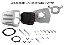 Load image into Gallery viewer, K&amp;N The Shaker Intake System Dyna / Softail 01 / 16 Touring 01 / 07 Satin Silver Finish #Rk-3950S