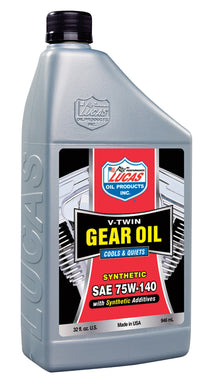 Gear Oil 100% Synthetic SAE 75W-140 1Qt Bottle P6 Lucas#10791