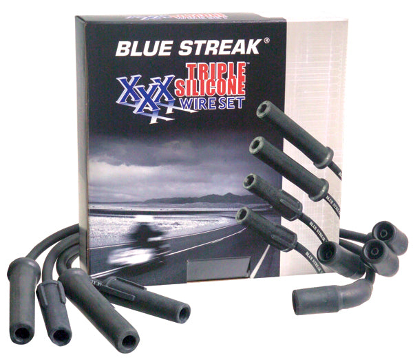 Blue Streak Spark Plug Wires Softail Models 2000 / Later* 8Mm Triple Silicone MFG# Mc-Spw13
