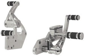 Forward Controls Billet 3" Ext Big Twin 4 Spd 58 / 86 Softail 86 / 99 W / 5 / 8" Bore Mcl Foot Pegs Mounting Hardware Cp