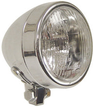 Load image into Gallery viewer, Headlight 3.5&quot; Bullet Style Chrome Plated 12V 55 / 60 Watt Hlgn Inc 5 Watt Running Light Bottom Mount