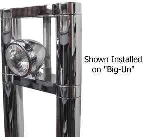 Headlight 3.5" Bullet Style Chrome Plated 12V 55 / 60 Watt Hlgn Inc 5 Watt Running Light Bottom Mount