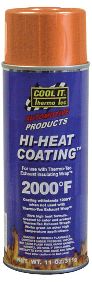 Hi-Heat Coating Spray Paint Use On Metal Or Exhaust Wrap Satin Copper 11 Oz Can ..12003