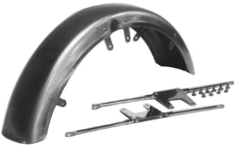 Fender Front Stock Style FX Fxr (Except Fxwg) Sportster 1973 / 1987 Raw Steel W / Chrome Brackets