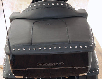 Trunk Lid Cover Chrome Studded Fits FL Touring Models 1993 / Later Expandable Vinyl Mustang#77602
