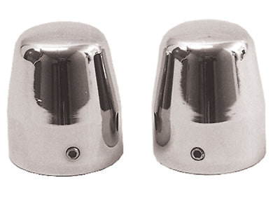 Axle Nut Cover Kit Rear Chrome Plated Softail Models 1987 / 2006 Die Cast Mounts W / Set Screws