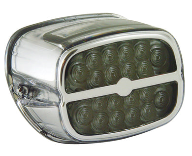 Led Taillight Assembly Smoked Sportster 99 / Later Dyna 99 / Later Fxst 03 / L Flst 00 / Later FLT 99 / 08 Chrome Plated House