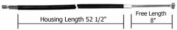 Clutch Cable Black Vinyl 53.1