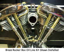Load image into Gallery viewer, Brass Sh Rocker Box Lines Shovelhead 1966 / 1984 Includes Instructions