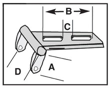 Load image into Gallery viewer, Seat Mount Custom Square Type Universal 1-1 / 2&quot; Wide Nose Heavy Gauge Steel