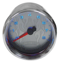 Load image into Gallery viewer, Tachometer 8000 Rpm Autometer Cus App Chrome Flame Dial Chrome Plated Bezel / Cup 12 Volt Models .19309