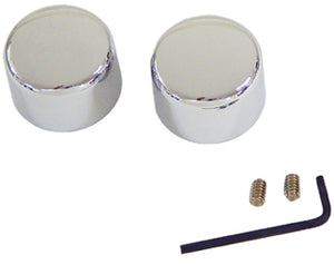 Axle Nut Cover Kit Front Chrome Plated FLT Models 2000 / 2007 Replaces HD 43373-00