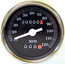 Speedometer OE Style Chrome Plated Bezel FX 1973 / 1982 Hb Mount FX 1977 / 1984(Except Wg & St) Tank Mount
