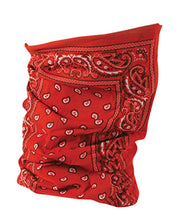 Load image into Gallery viewer, Motley Tube Red Paisley 100% Soft Polyester Zanheadgear T106