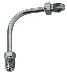 Brake Part Adapter Fitting Chrome Plated 3 / 8-24 I F Male X #3 Male 90 Degree Bend Goodridge 691-03Ch