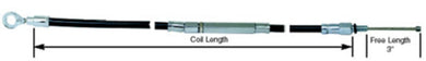 Black Vinyl Clutch Cable 76