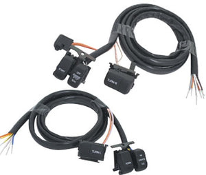 Handlebar Switch Wiring Kit Big Twin Sportster 96 / 06 Std Duty Black W / 48" Covered Wires & Mounting Hrdw