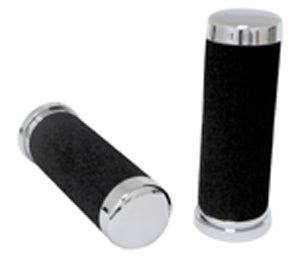 Handlebar Grips Comfort Touch Any Model W / Exterior Th.Cable Deluxe W / Plain Chrome Plated End Caps