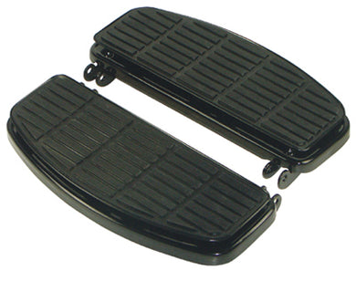 Footboards Square Style Black Big Twin 4 Speed 1940 / 1984 One Piece Iso Pads