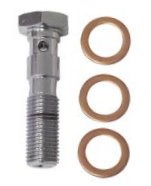Brake Part Banjo Bolt Reusable Double Banjo Bolt 10Mm Chrome W / Copper Washers Mfg 773-03Lch
