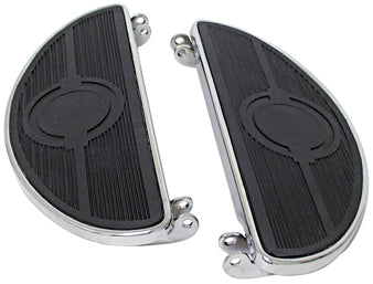 Footboards Early Style Oval Big Twin 4Spd 40 / 84 W / Black Pads Fit Stk Brkts....Replaces HD 50603-40T